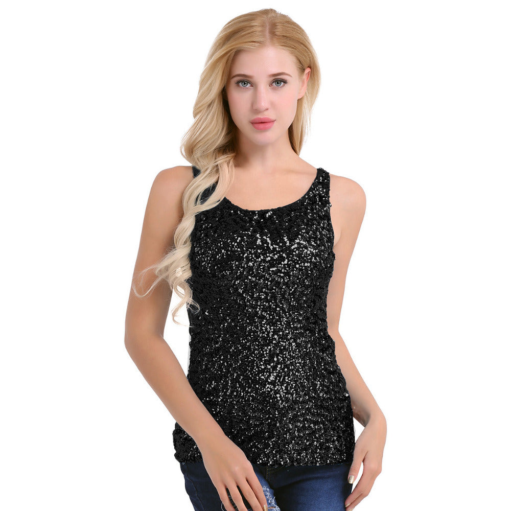 Sequined camisole - Mubimart -  