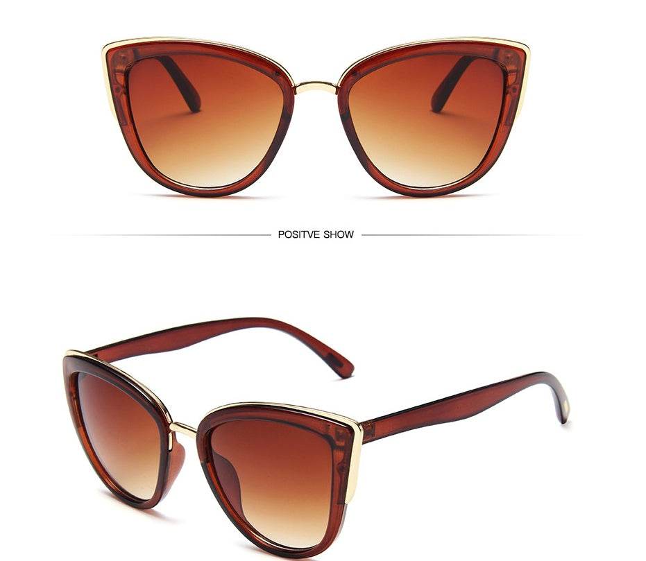 Ladies retro cat eye sunglasses - Mubimart