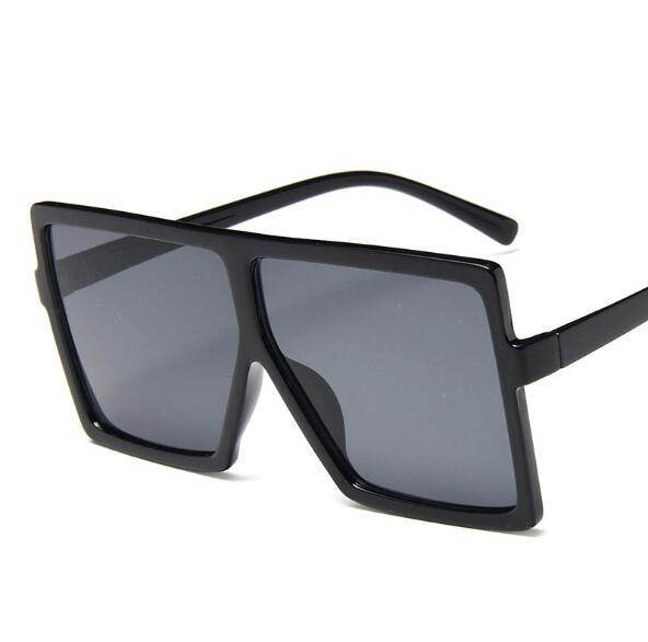 Oversized Women Sunglasses Square Brand Designer Big Frame - Mubimart