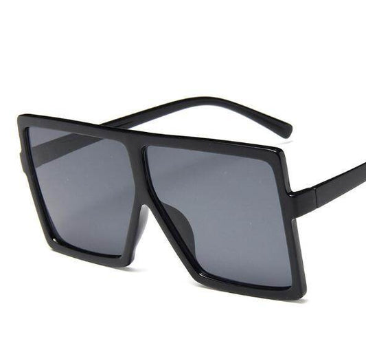 Oversized Women Sunglasses Square Brand Designer Big Frame - Mubimart