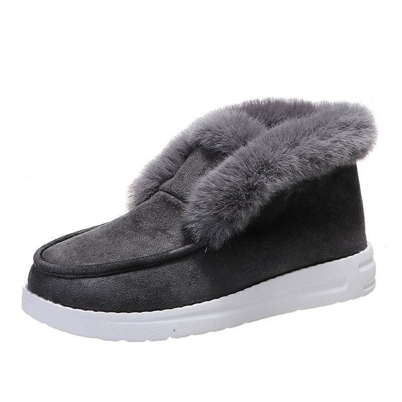 Snow Boots Warm Winter Shoes Plush Fur Ankle Boots Women - Mubimart