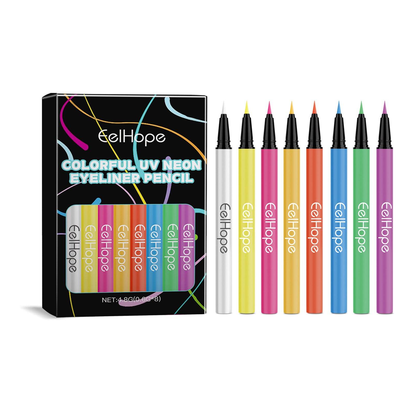 8 Colors Party Neon Liquid Eyeliner Silky - Mubimart