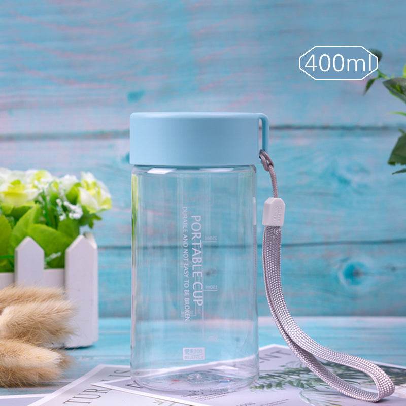 Mini Plastic Cup Water Cup Cute Portable Accompanying Cup With Rope - Mubimart