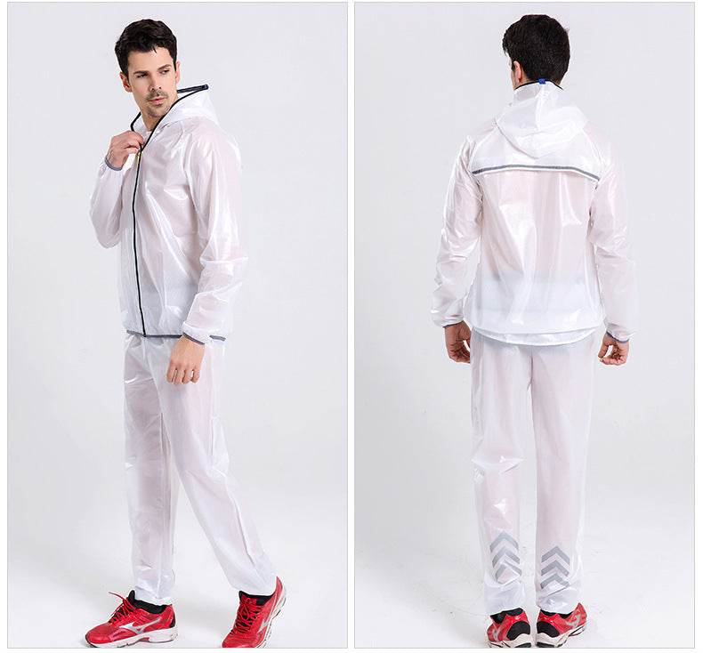 Split Raincoat Rain Gear Waterproof Riding Reflective Adult Raincoat Suit - Mubimart