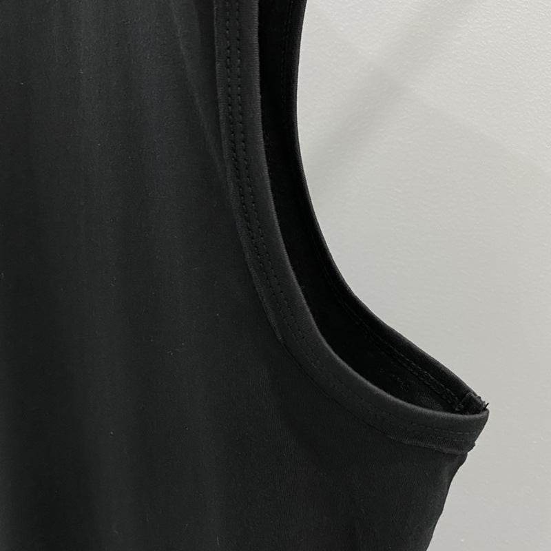 Men's Cotton Sleeveless Loose-fitting Version Of The Black Undershirt - Mubimart