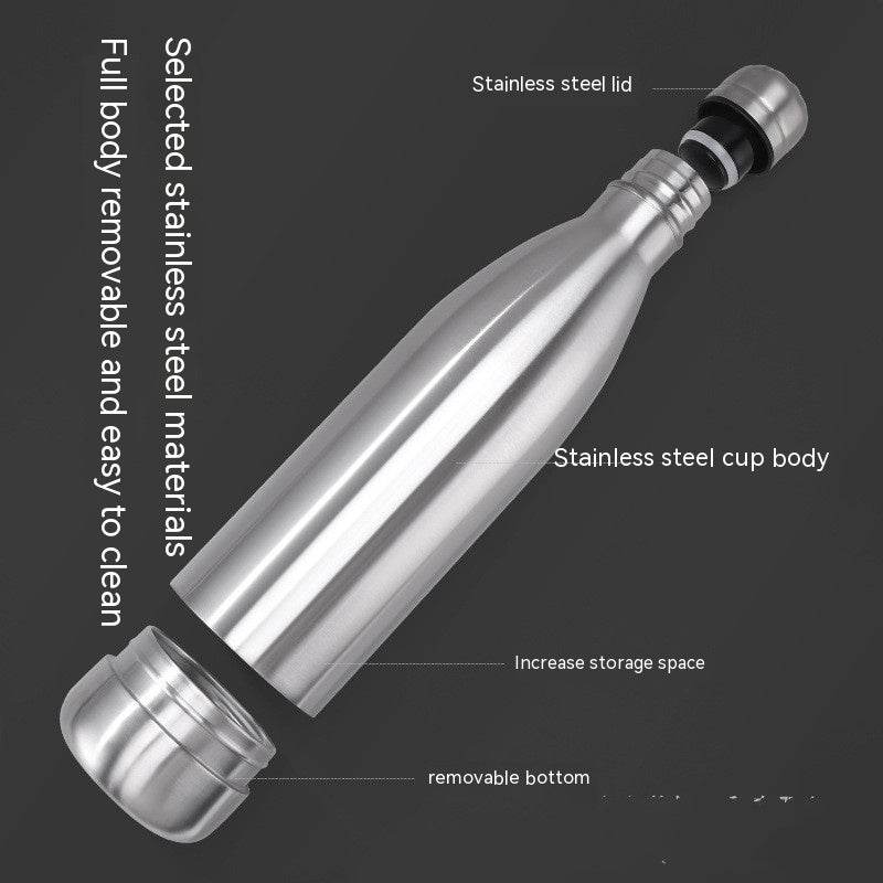 304 Stainless Steel Bottom Removable Coke Bottle - Mubimart