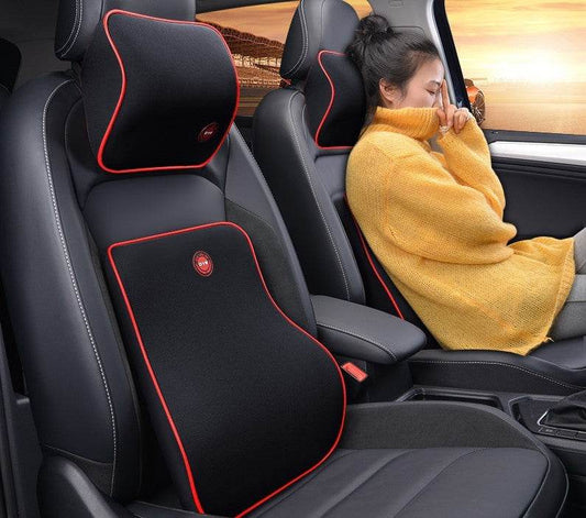 Car Headrest Neck Protector Backrest Car Seat Pillow Lumbar Pillow Memory Foam - Mubimart