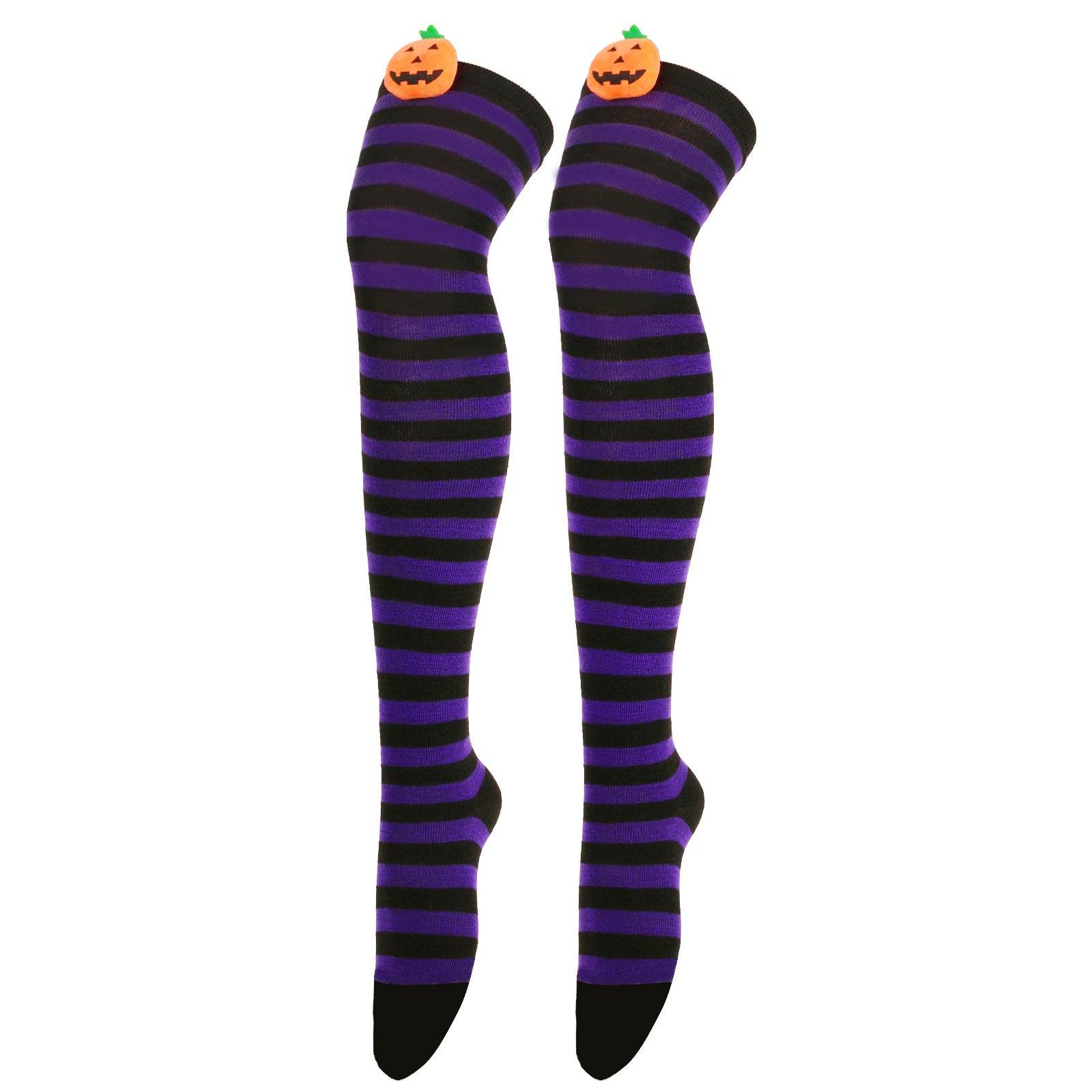 Cartoon Devil Over Knee Socks Women - Mubimart