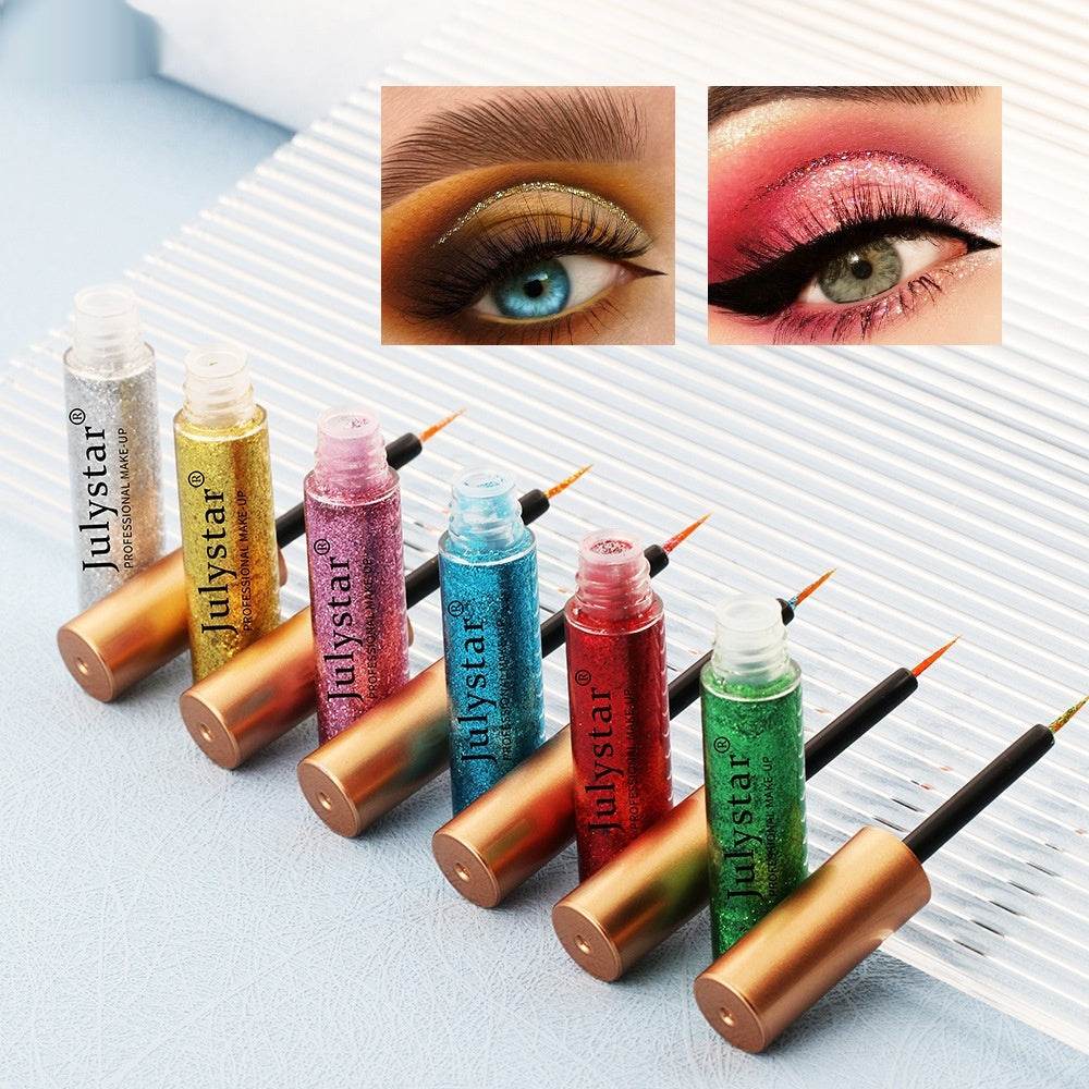 Color Pearlescent Liquid Eyeliner Not Smudge Liquid Eyeliner Suit - Mubimart