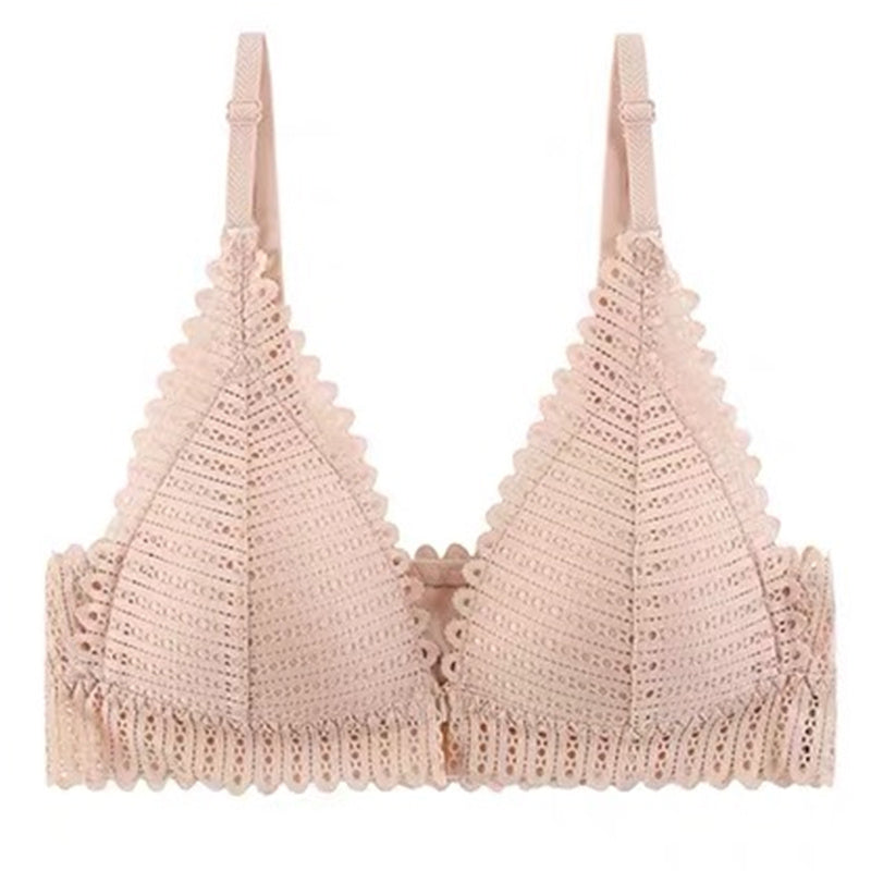 Gathering bra thin cup back bra - Mubimart -  