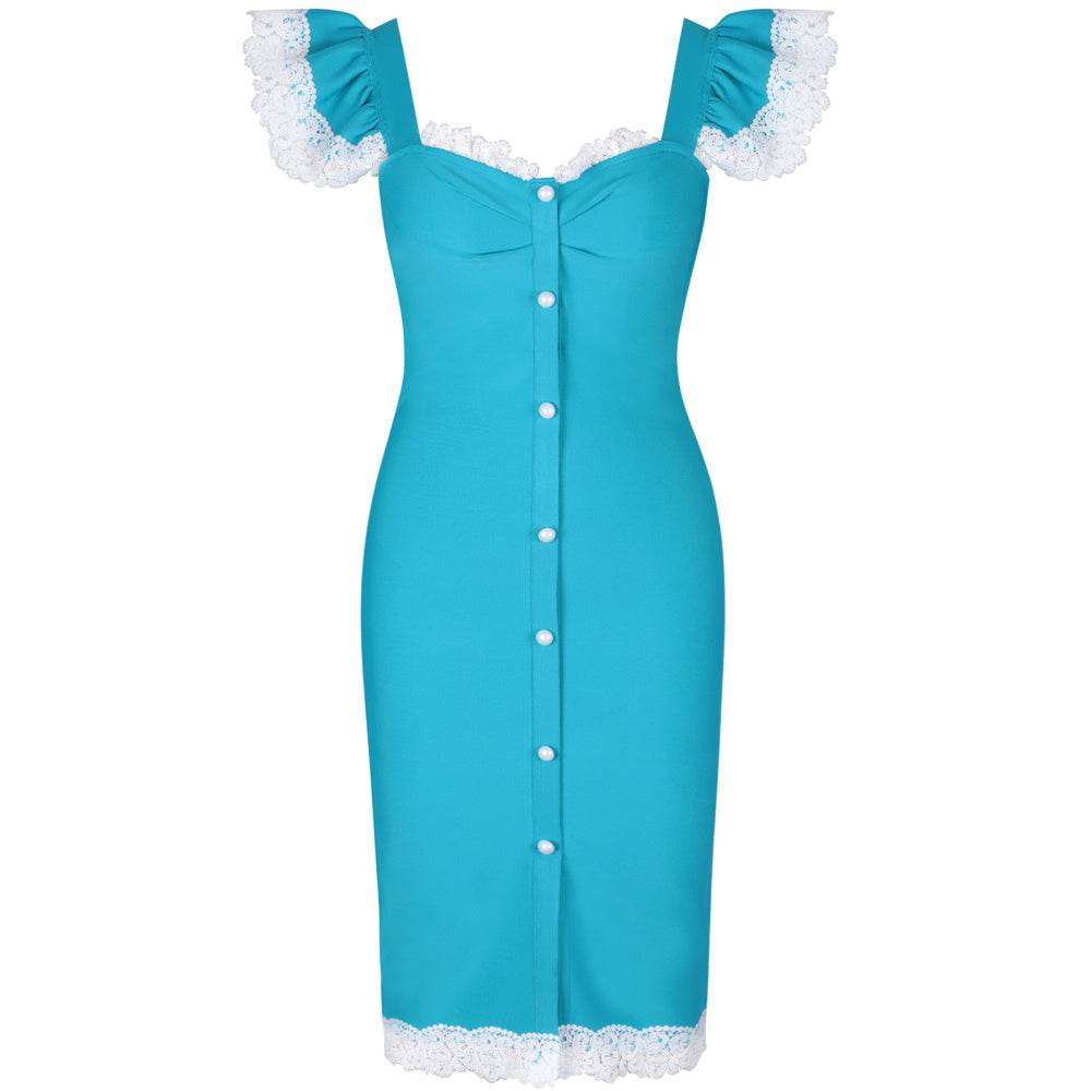 Slim mid-length camisole dress - Mubimart