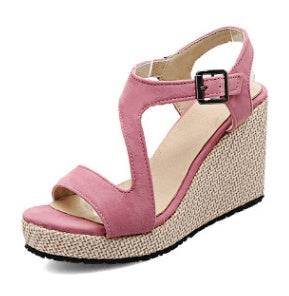 Platform Buckle Strap High heels - Mubimart