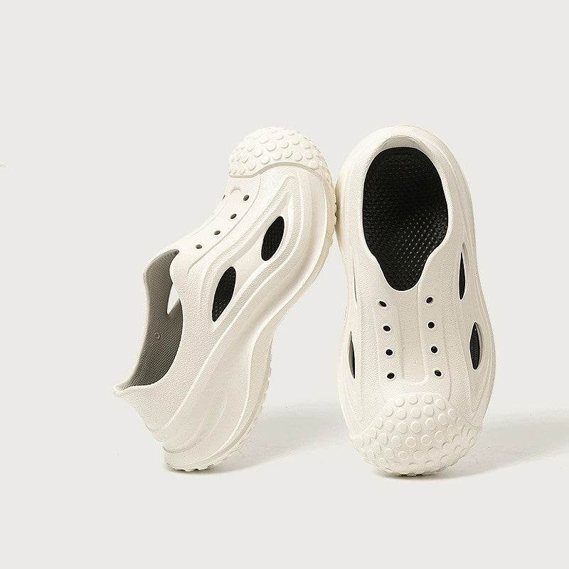 Fashion Thick-soled Clogs Shoes Indoor Floor Slippers Women Men Summer Outdoor Non-Slip Baotou Toe Beach Shoes - Mubimart