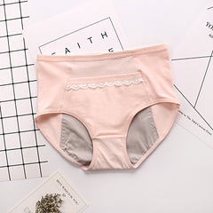 Lady Lace Traceless Briefs Physiological Panties Plus Size Leakproof Belt Pocket Menstrual Panties - Mubimart -  