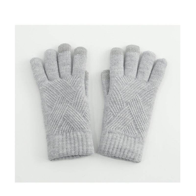 Wool Touch Screen Gloves For Men And Women In Winter - Mubimart