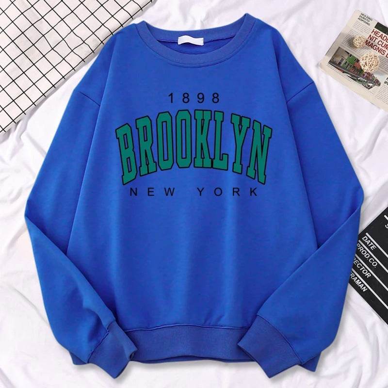 Autumn Kawaii Womens Sweatshirts 1898 Brooklyn - Mubimart