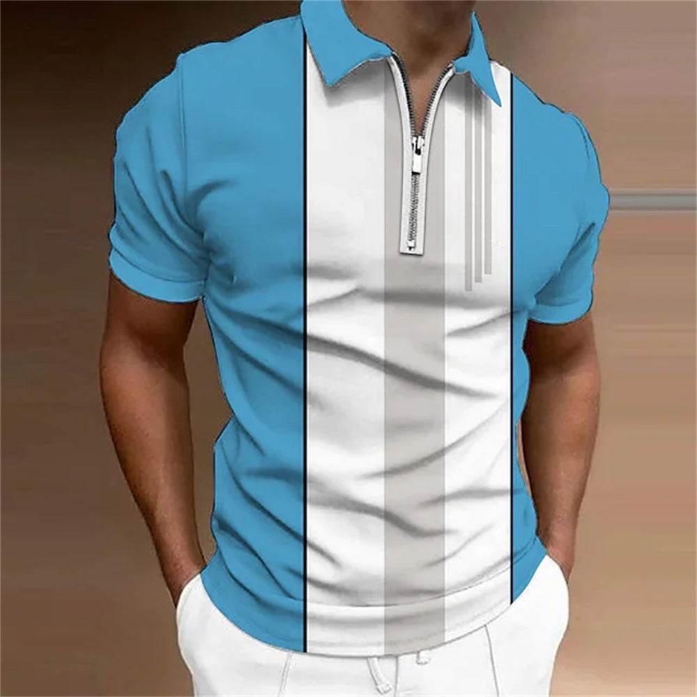 Men's 3D Printed Polo Shirt - Mubimart