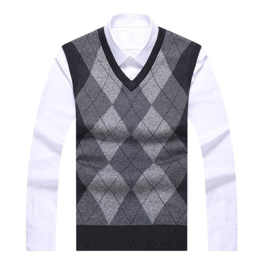 Sweater Fashion Casual Loose Vest Dad Outfit - Mubimart