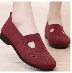 Women Flats Shoes Breathable Mesh Shoes Summer Light Loafers - Mubimart