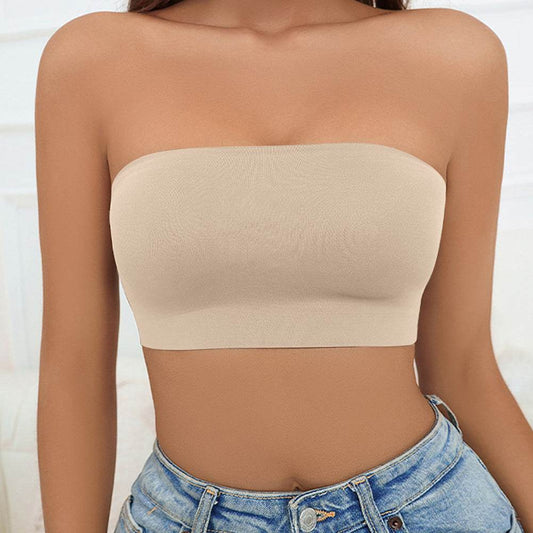 Strapless Seamless Ice Silk Push Up Women's Bra - Mubimart