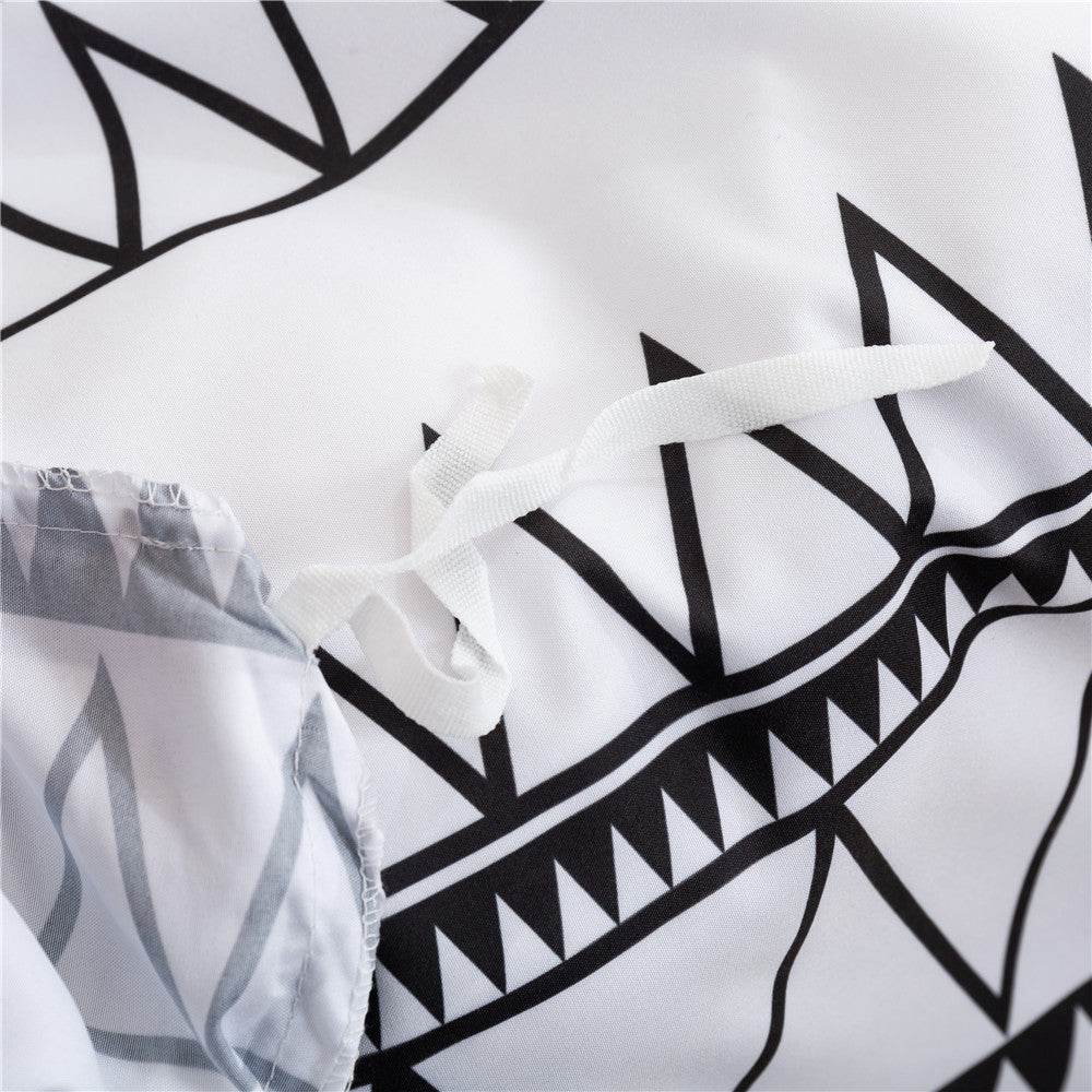 Home Textile Printing Brushed Bedding Suit 1 Bed Cover 2 Pillowcases - Mubimart