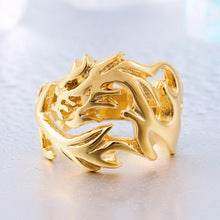 Flame Dragon Silver Ring Men - Mubimart