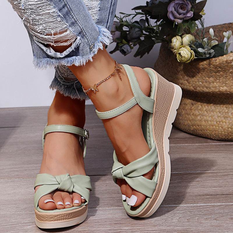 Women's Wedge Heel Sandals High-heeled - Mubimart