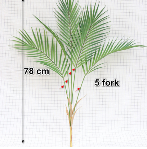 88 CM Green Artificial Palm Leaf Plastic Plants - Mubimart -  