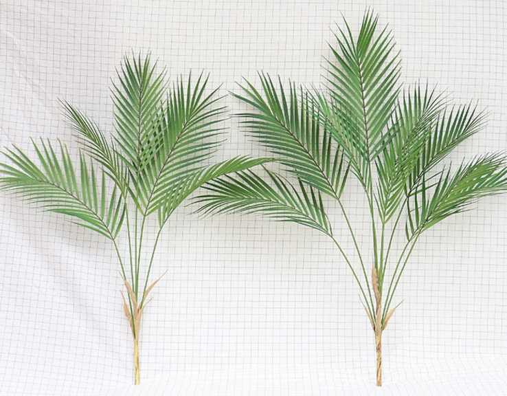 88 CM Green Artificial Palm Leaf Plastic Plants - Mubimart -  