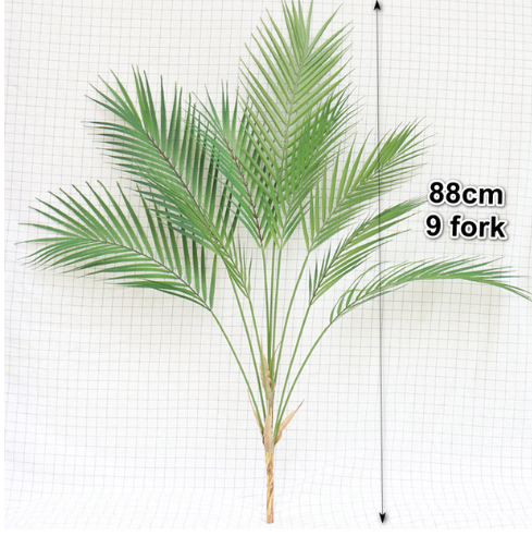 88 CM Green Artificial Palm Leaf Plastic Plants - Mubimart -  