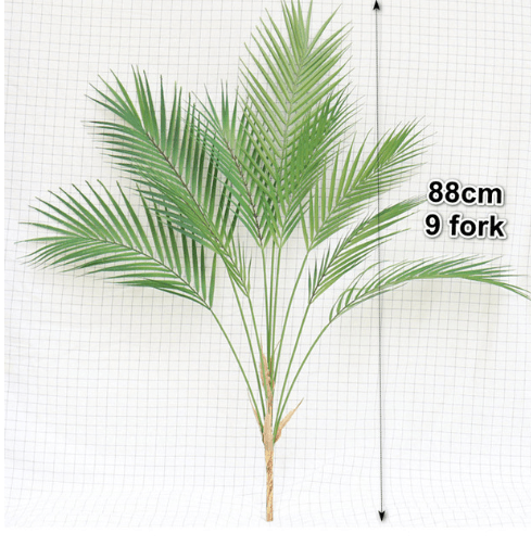 88 CM Green Artificial Palm Leaf Plastic Plants - Mubimart