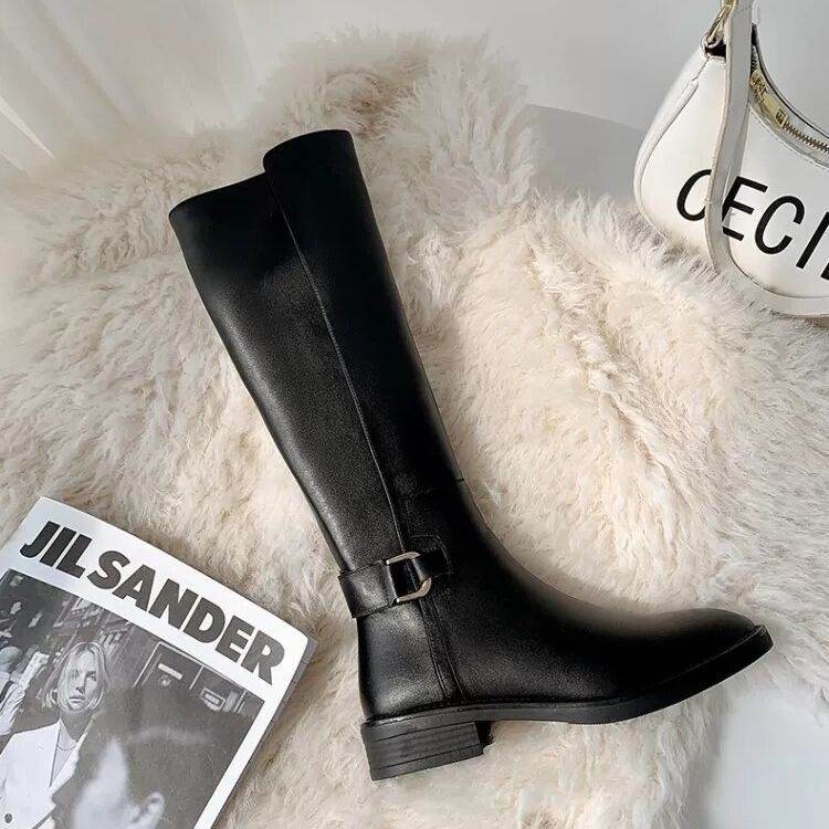 Below The Knee Knee-high Boots Knight Boots Women - Mubimart