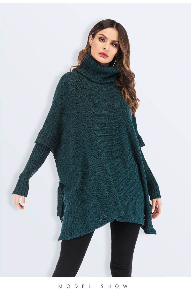 New Large Size Women's Turtleneck Sweater Loose Sweater Women's Knitwear - Mubimart