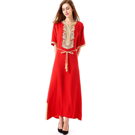 Muslim Women Middle East Arab Robe Long Skirt Dress - Mubimart