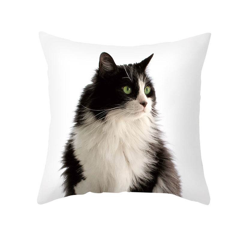 Black Cat Printed Christmas Cushion Covers Pillow Cover Pillowcases - Mubimart