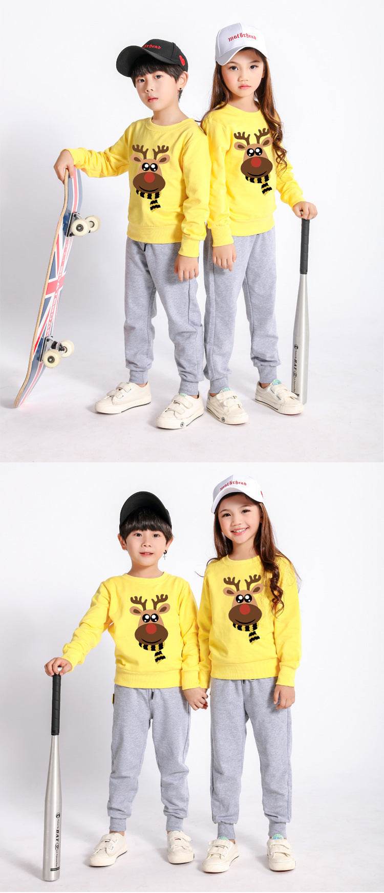 Parent-child Sweater Three-mouth Family Christmas Clothes - Mubimart