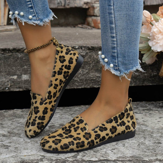 European And American Round Head Low Heel Flats Women - Mubimart