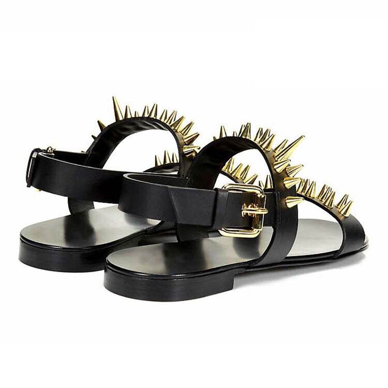 Summer Men Shoes Designer's Genuine Leather Men Sandalias Zapatos Mujer Rome Rock Fashion Mens Sandal Shoes - Mubimart