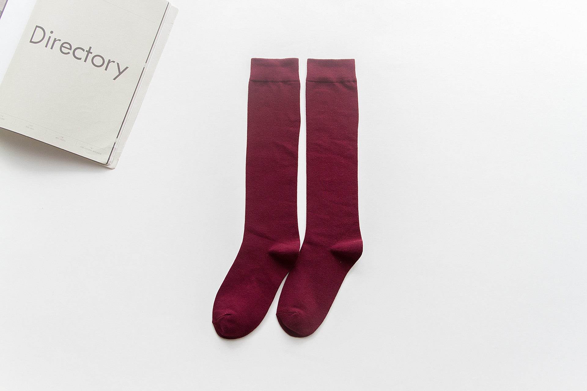 Japanese-style long pile knee socks - Mubimart