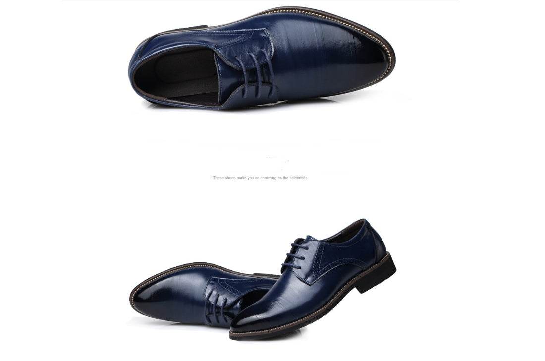 Men's leather shoes men's shoes dress business shoes large size men's shoes casual shoes - Mubimart