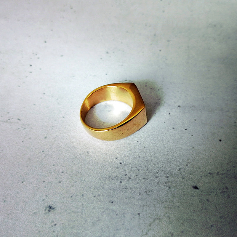 Titanium stalen gouden ring