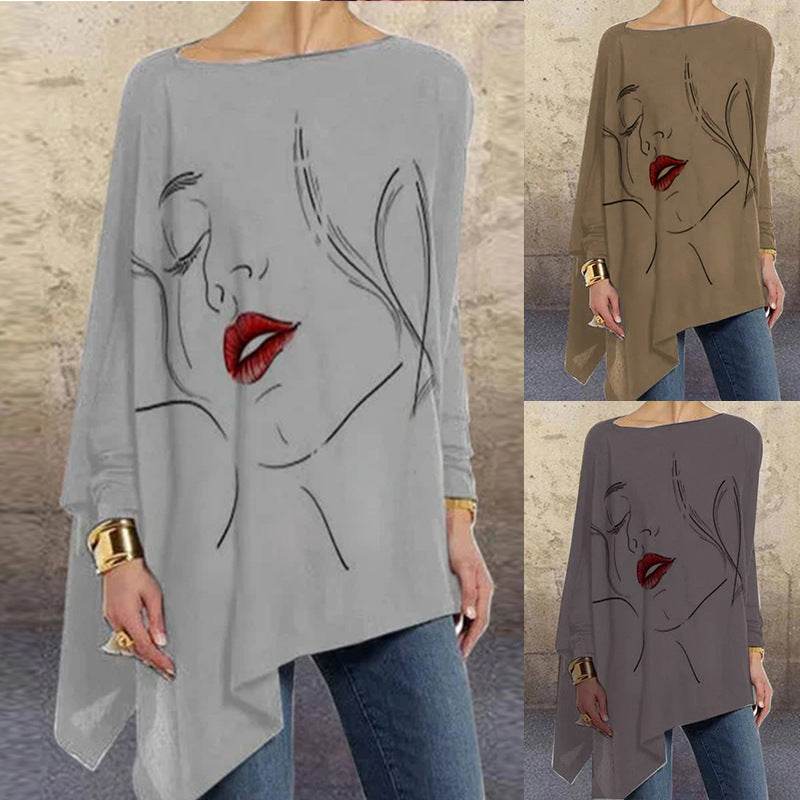 Top loose casual T-shirt for women - Mubimart