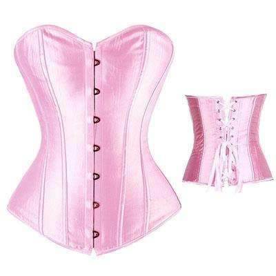 Bustier Lace up Boned Top Corset Waist Shaper - Mubimart