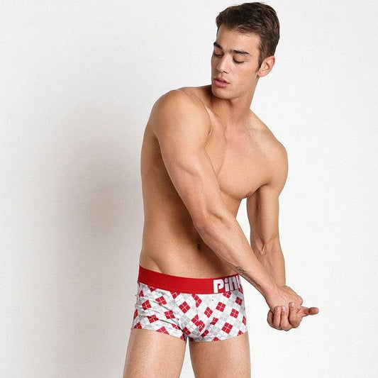 Stretch Cotton Men's Boxer Briefs - Mubimart