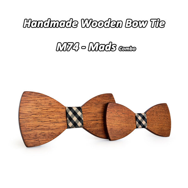 Wooden bow tie