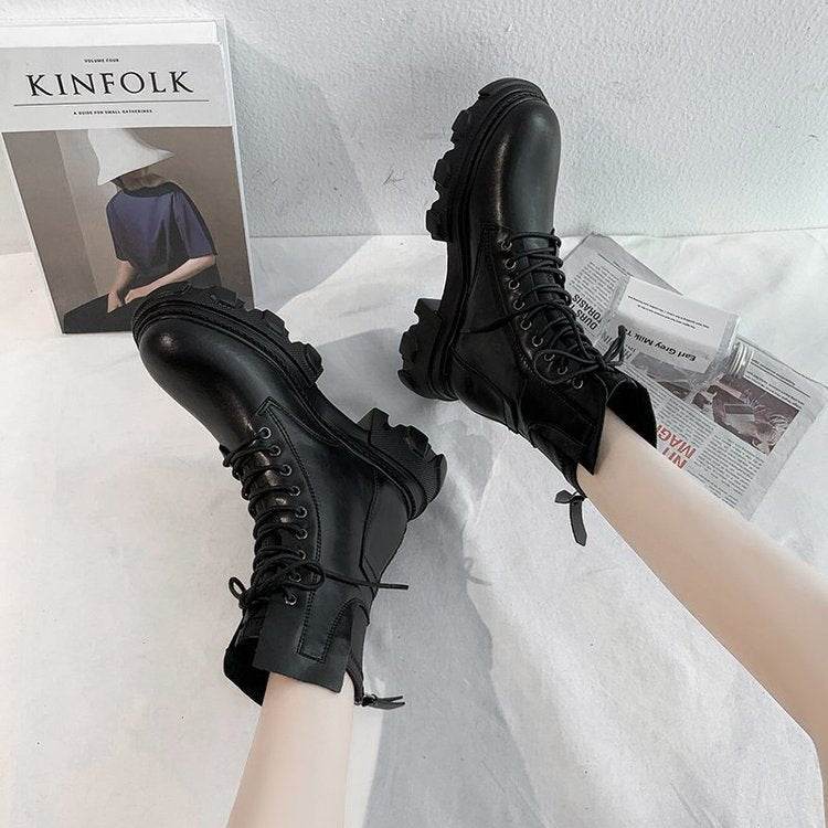 Irregular Martin boots women - Mubimart