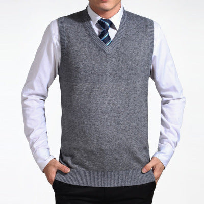 Men's cashmere vest sweater waistcoat