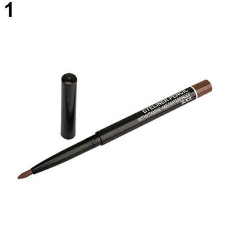 Export Auto Rotating Waterproof Eyeliner Pencil Black Brown - Mubimart