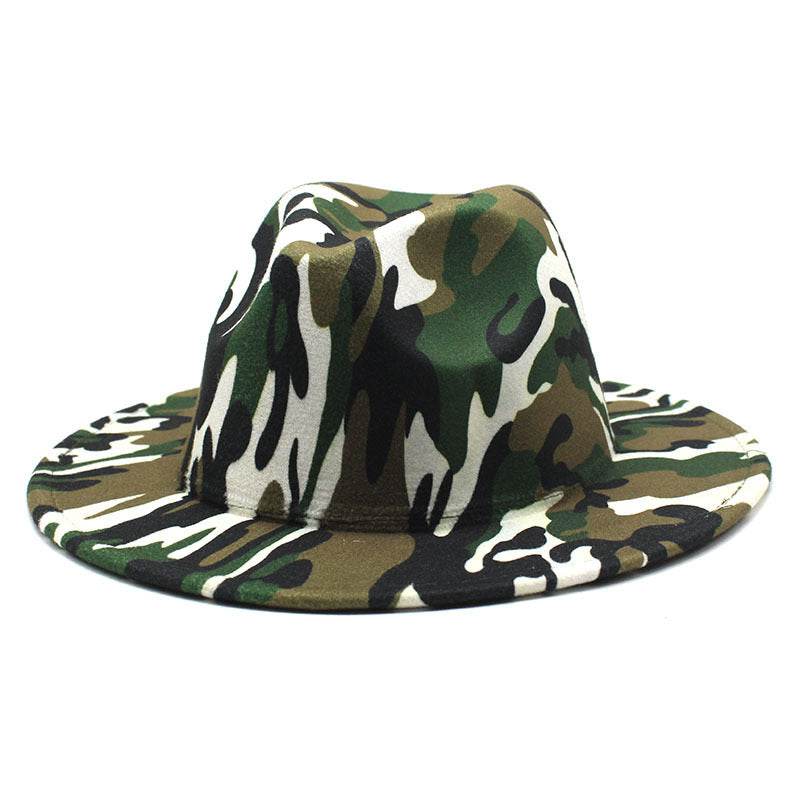 Striped Soft Woolen Hat Men's Fedora Hat - Mubimart