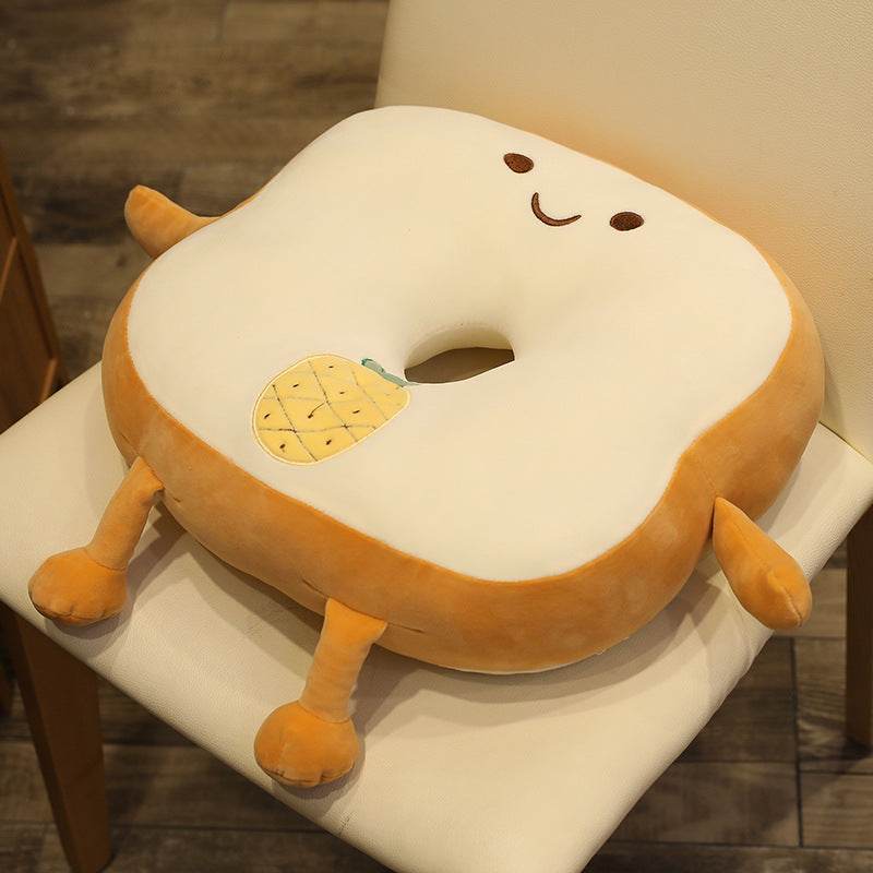 Cute Cartoon Fruit Animal Bread Futon Mat Creative Sliced Toast Floor Mat Pillow Cushion - Mubimart
